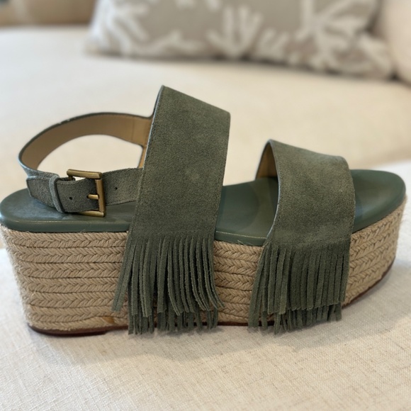 Michael Kors Platform Espadrille with Fringe Size 9 - Picture 3 of 7